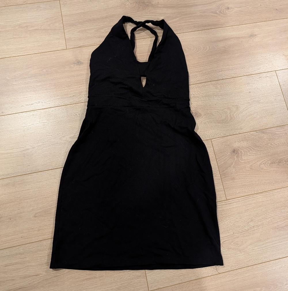 Susana Monaco Black Strappy Back Dress Medium